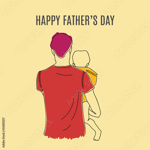 Father and child love background for father's day