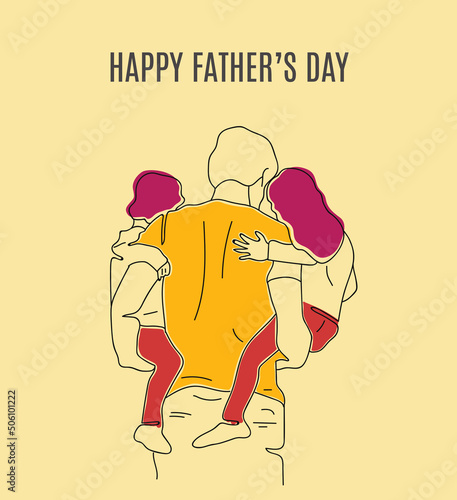 Father and child love background for father's day