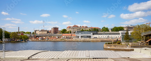 Szczecin main train station across Odra River, Poland