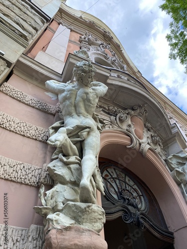 The modern city of Lviv in western Ukraine with ancient European architecture