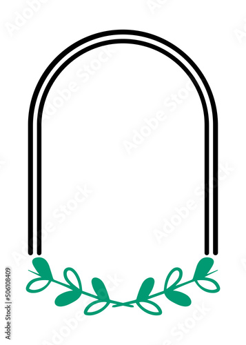 floral curve frame 