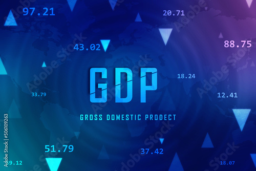 2d illustration gross domestic product 
