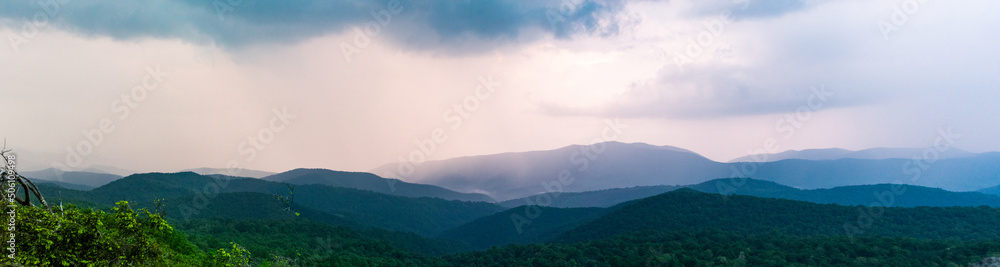 Fototapeta premium rain clouds over the mountains