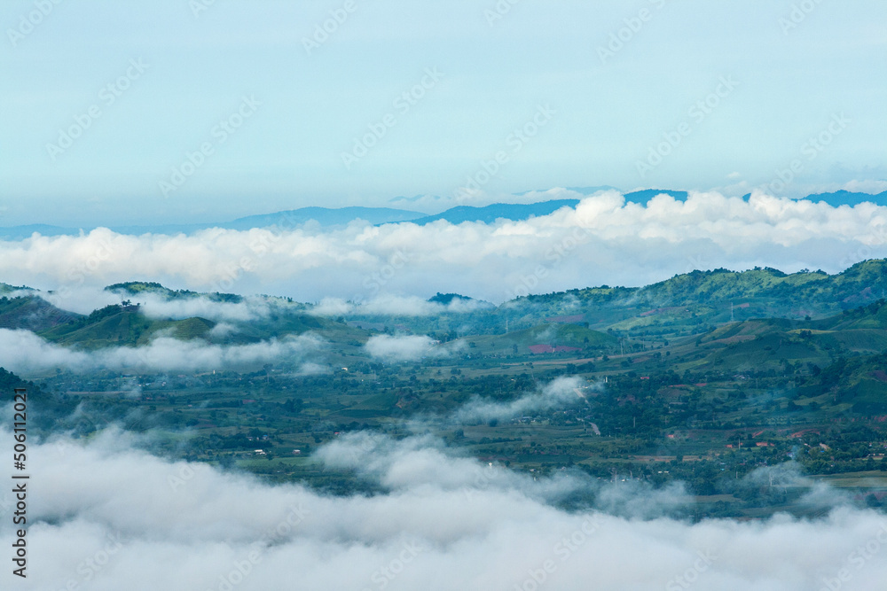 Fototapeta premium Pha Pho Mueang Mountain Ranges, is National Park in Chaiyaphum Province, Thailand