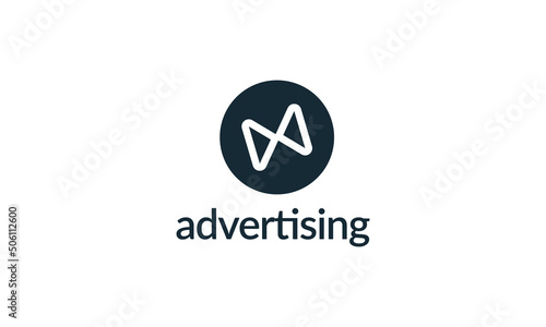 Advertising logo design vector templet, 
