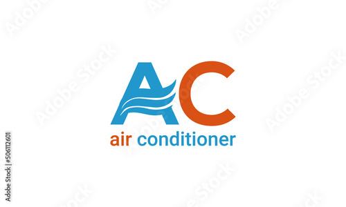 Air conditioner logo design vector templet, 