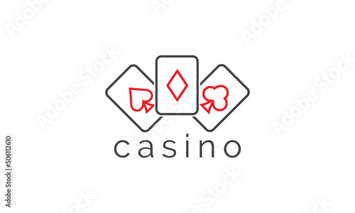 Casino logo design vector templet, 