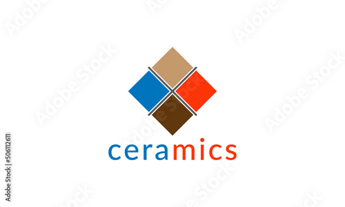 Ceramics logo design vector templet, 