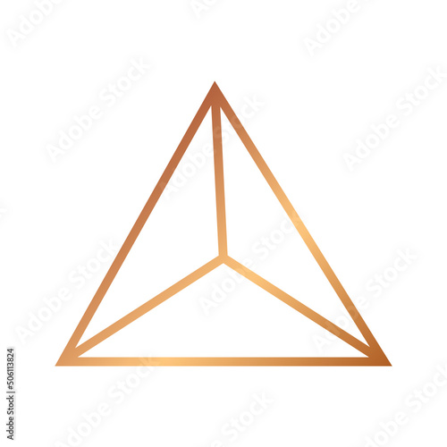 bronze geometric polygon shape 