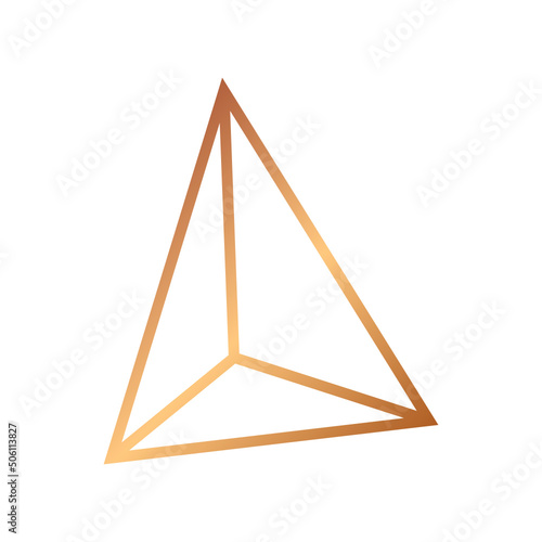 bronze geometric polygon shape 