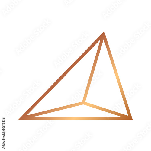 bronze geometric polygon shape 