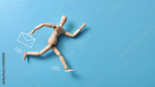 A person is late for work