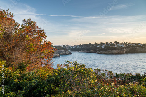 bay at porto christo, mallorca - spain, early morning 