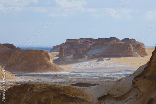 Landscape View of the White Desert Protected Area in the Farafra Oasis, Egypt