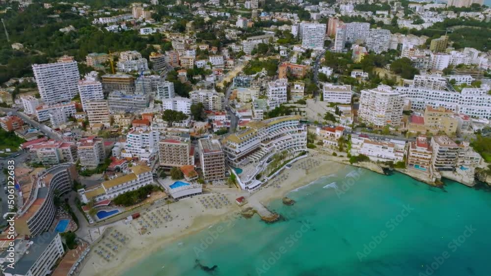 Bird's-eye panoramic view on the island Mallorca, port and sea, town Palma-de-Mallorca. Bird's-eye panoramic view on the island Mallorca, port and sea, town Palma-de-Mallorca.
