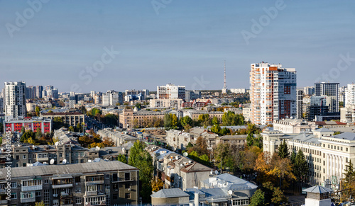 Ukraine, peaceful Kharkov, view of the city from the observation deck before the War with Russia © sjv156