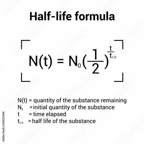 half life formula exponential decay