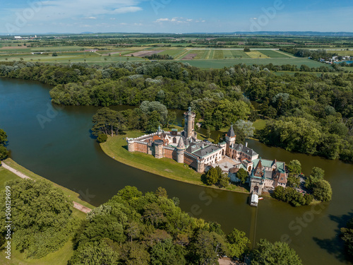 Franzensburg castle in Austria. Built between 1801 and 1836, Amazing place, lake, forest, fields. recreation place.

