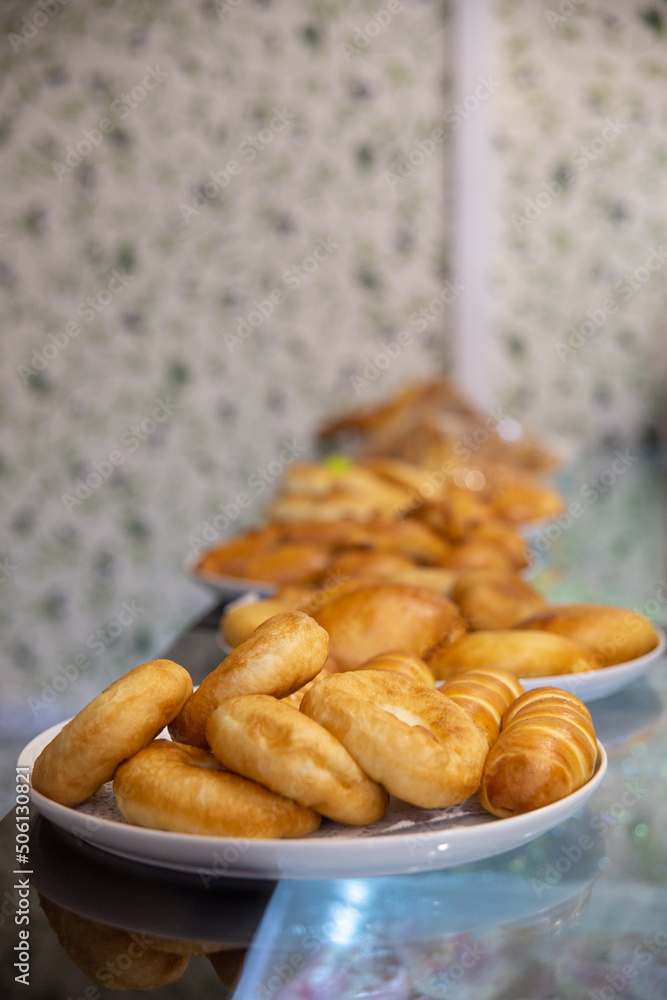 Fototapeta premium delicious hot cakes. hot baking in cooking
