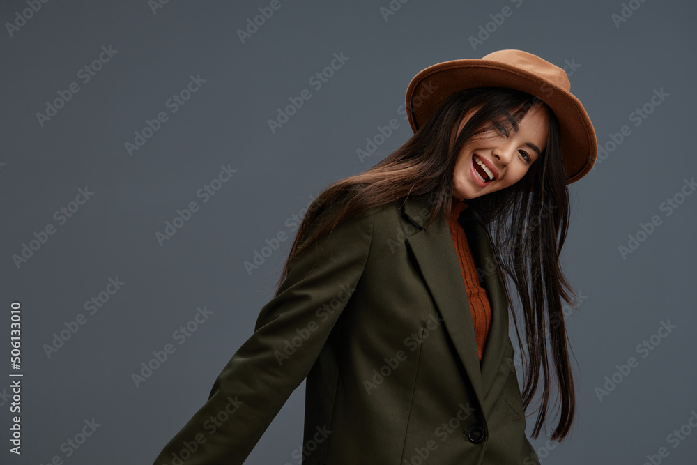 beautiful woman suit glamor posing smile fashion attractive look elegant style isolated background beautiful woman suit glamor posing smile fashion attractive look elegant style isolated background