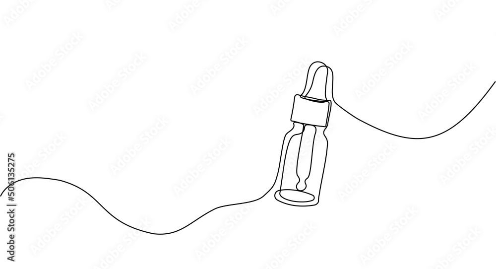 Continuous drawing of one line of bottles with oil or honey or lemon or lime juice for scrubbing and body skin care with natural herbal skin care products, top view of ingredients. Vector illustration Continuous drawing of one line of bottles with oil or honey or lemon or lime juice for scrubbing and body skin care with natural herbal skin care products, top view of ingredients. Vector illustration