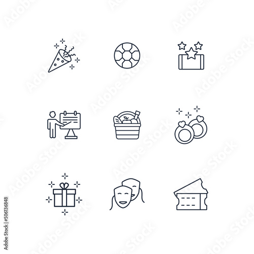 Event icons set . Event pack symbol vector elements for infographic web