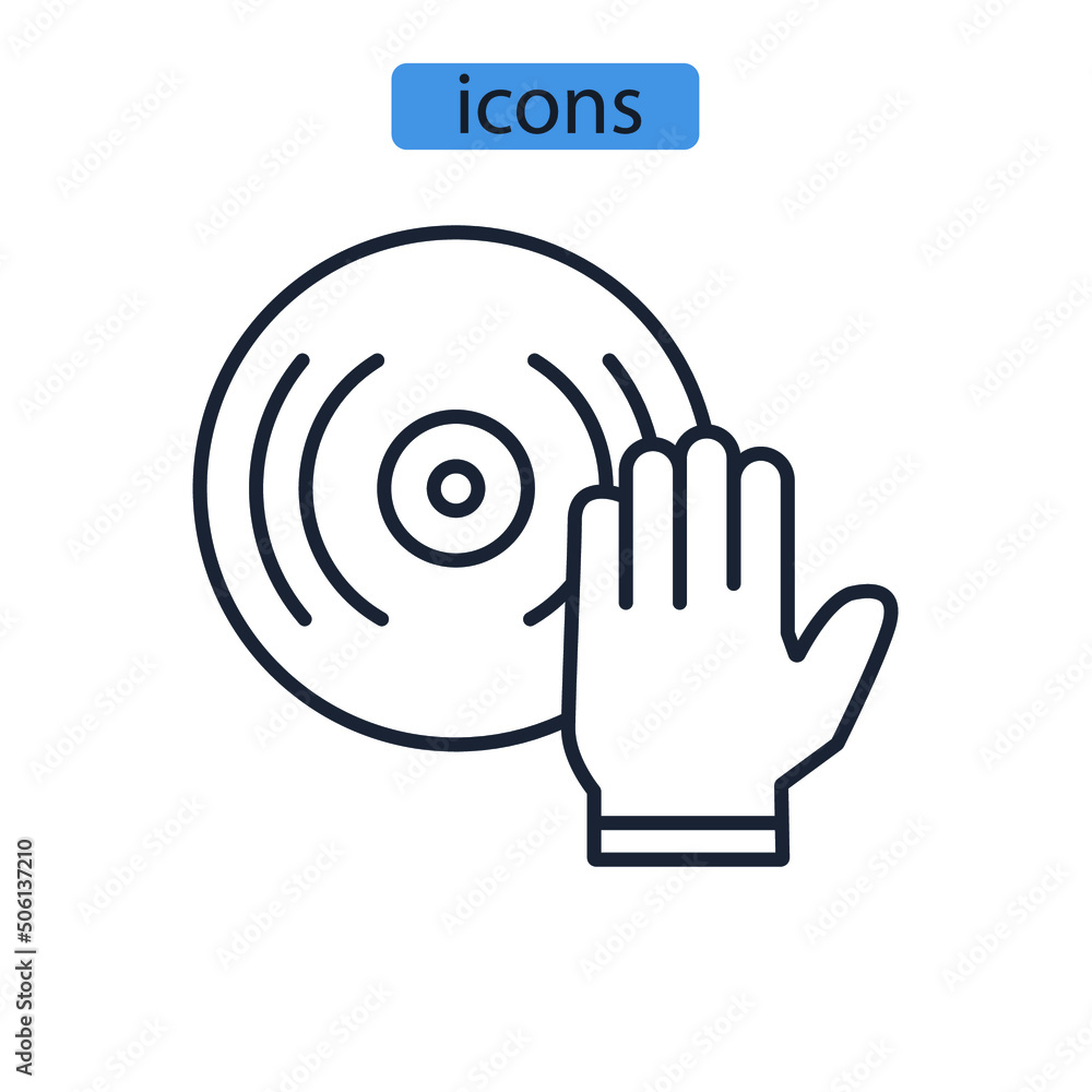 dj icons symbol vector elements for infographic web dj icons symbol vector elements for infographic web