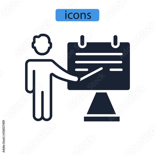 workshop icons symbol vector elements for infographic web