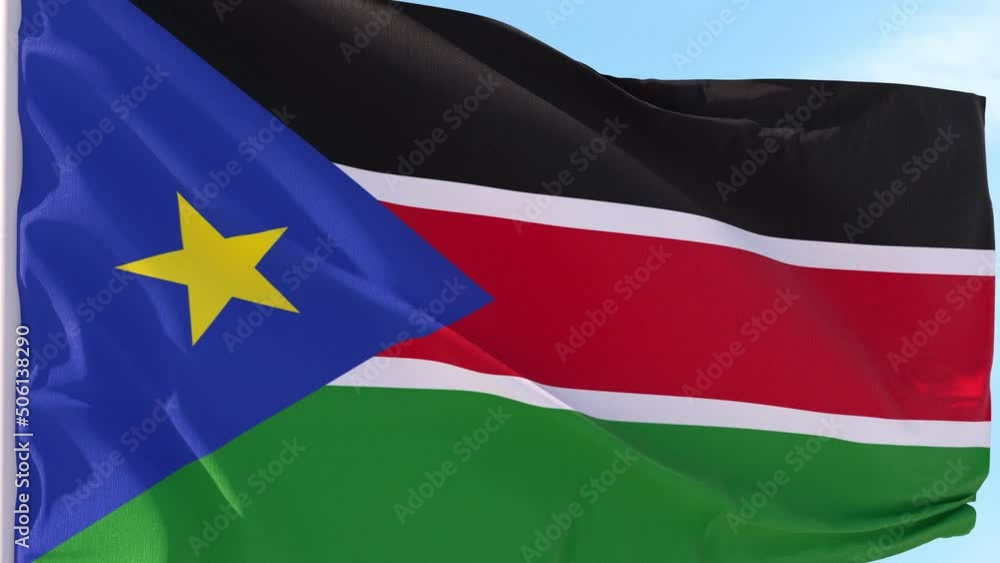 South_Sudan Flag Looping Background South_Sudan Flag Looping Background