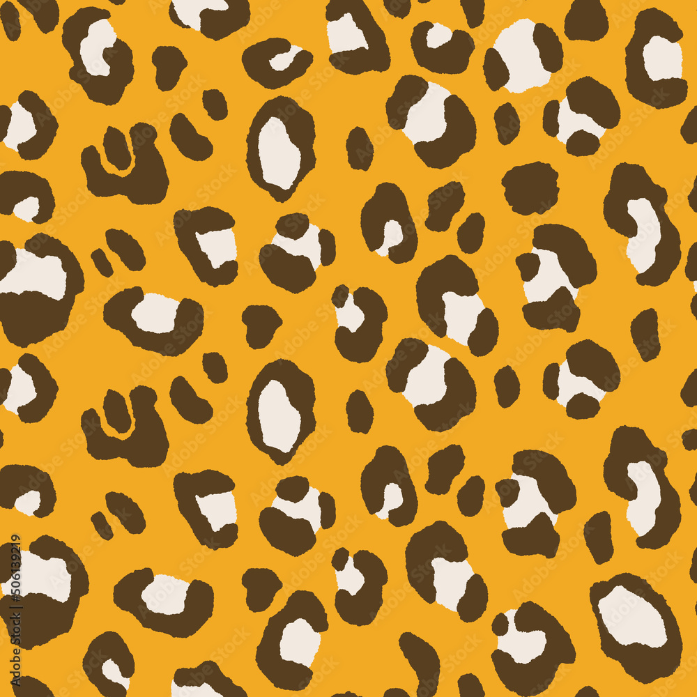 Abstract modern leopard seamless pattern. Animals trendy background. White and orange decorative vector stock illustration for print, card, postcard, fabric, textile. Modern ornament of stylized skin Abstract modern leopard seamless pattern. Animals trendy background. White and orange decorative vector stock illustration for print, card, postcard, fabric, textile. Modern ornament of stylized skin