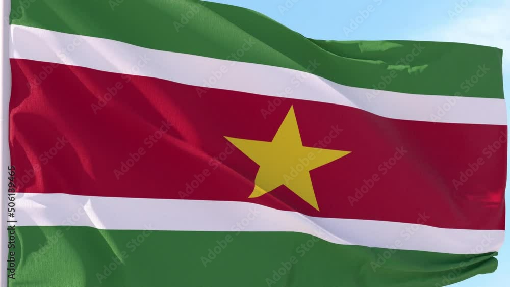 Suriname Flag Looping Background Suriname Flag Looping Background