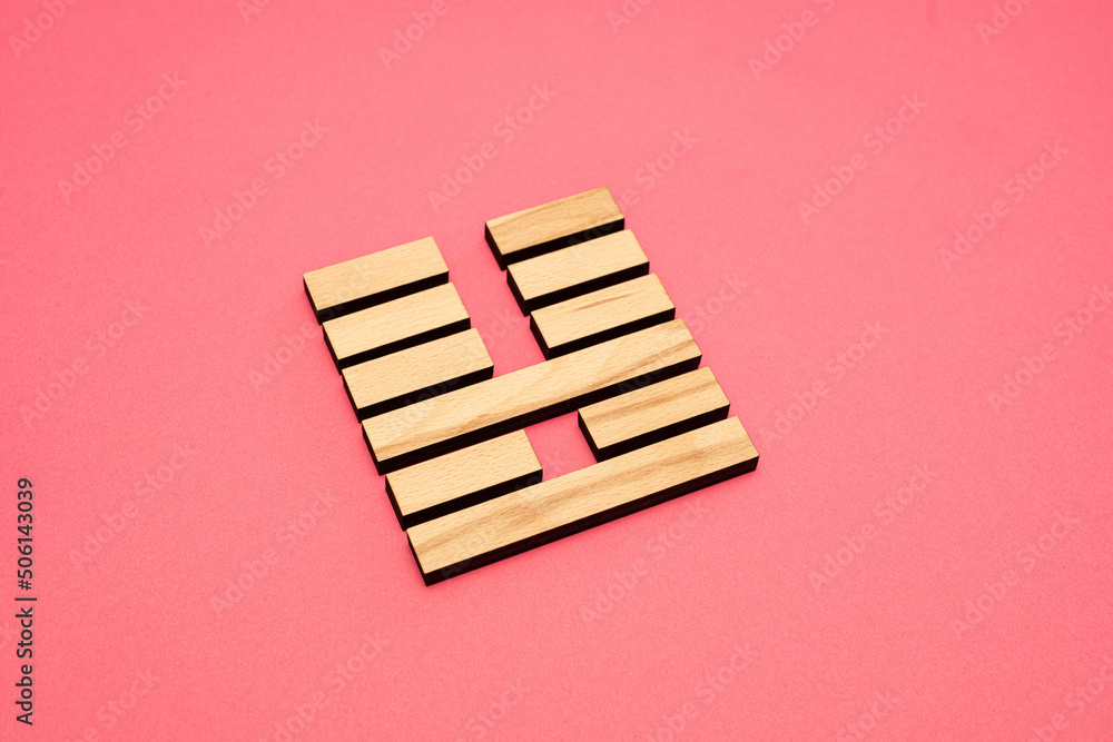 Gene Key 36 wood hexagram i ching on pink background