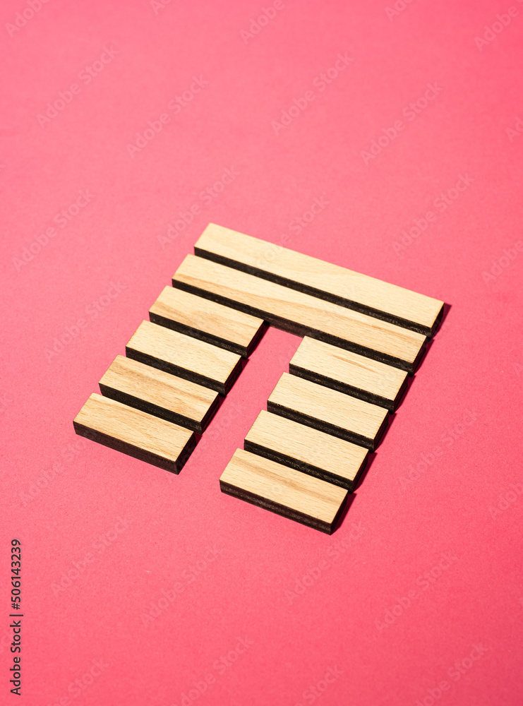 Gene Key 20 Hexagram wood i ching on pink background Gene Key 20 Hexagram wood i ching on pink background