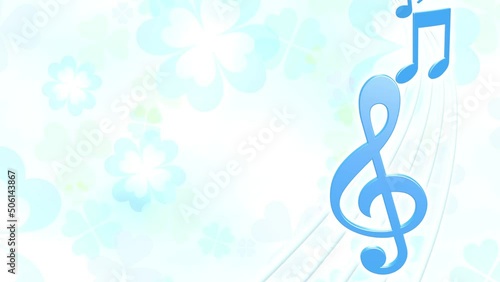 Note jumping clover loop 2 pattern bright background