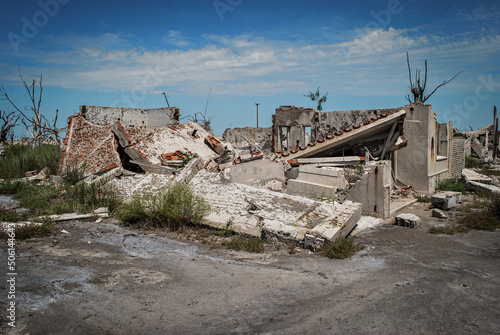 Destroyed house. ruined house in epecuen.