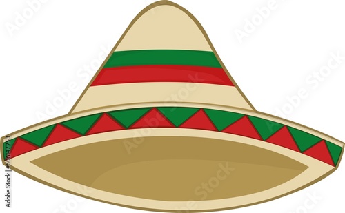 Vector illustration of a mexican hat