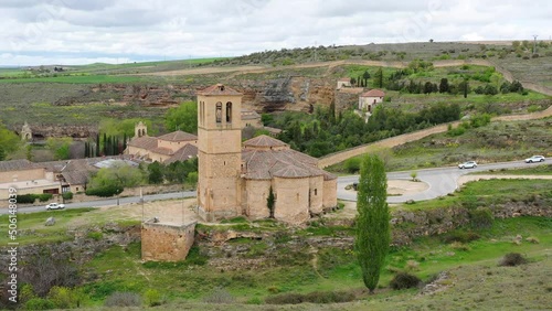 View of the church of Vera Cruz in the city of Segovia in Spain, Detail of the apses photo