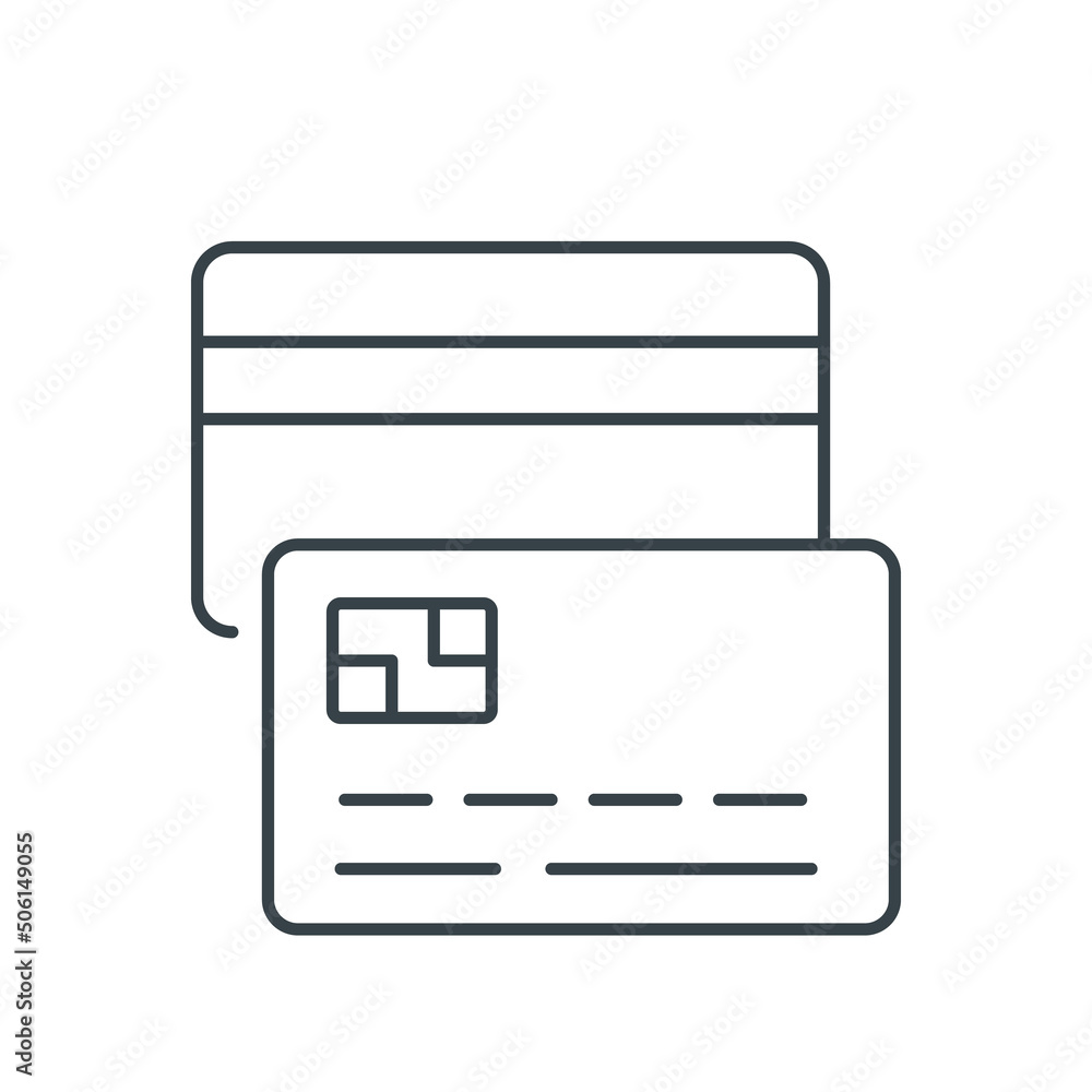 Credit card thin line icon Credit card thin line icon