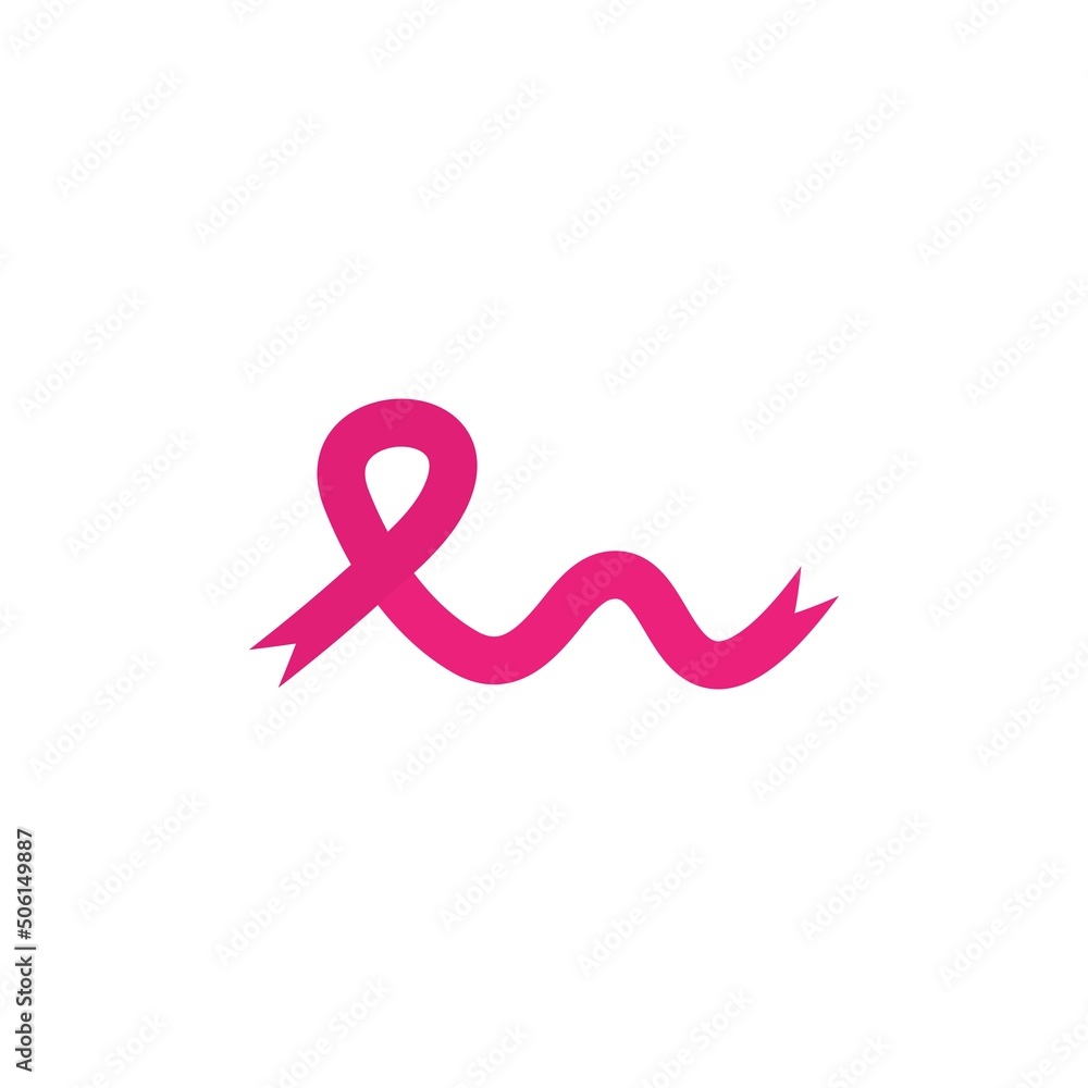 Breast cancer ribbon logo free vector Breast cancer ribbon logo free vector