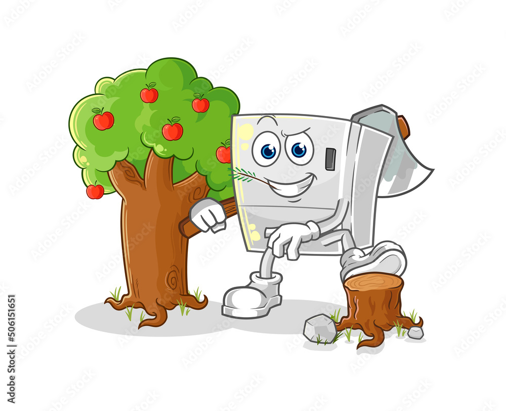 fridge Carpenter illustration. character vector fridge Carpenter illustration. character vector