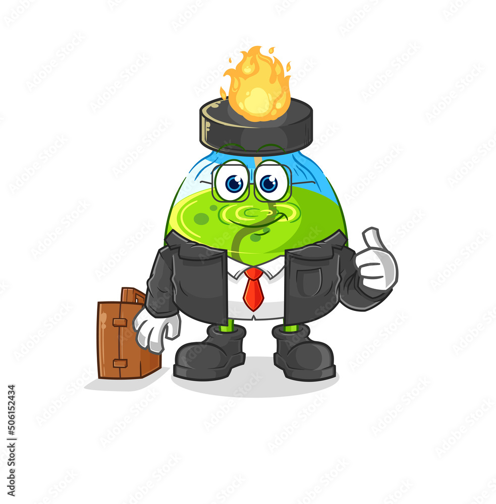 laboratory spirit lamp office worker mascot. cartoon vector laboratory spirit lamp office worker mascot. cartoon vector