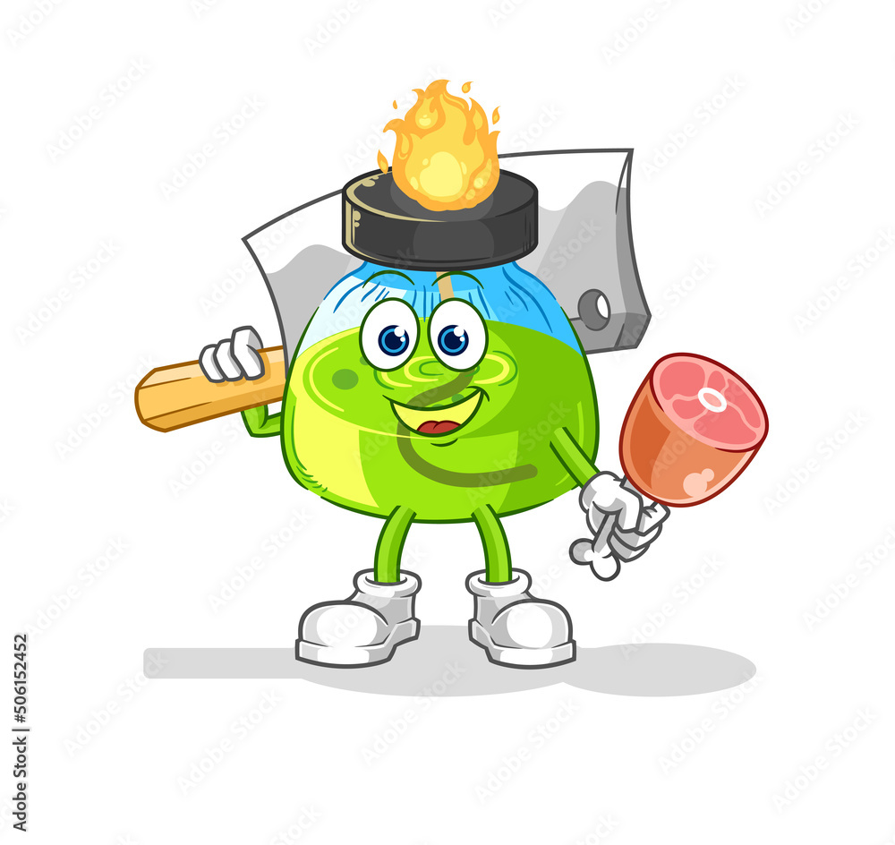 laboratory spirit lamp Butcher illustration. character vector laboratory spirit lamp Butcher illustration. character vector