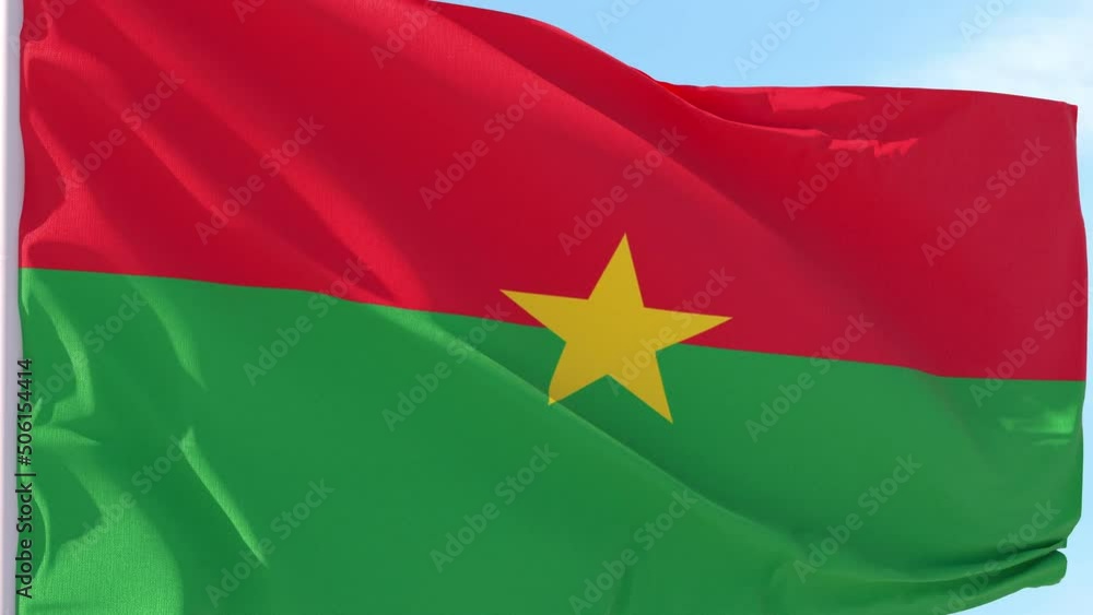 Burkina Faso Flag Looping Background Burkina Faso Flag Looping Background