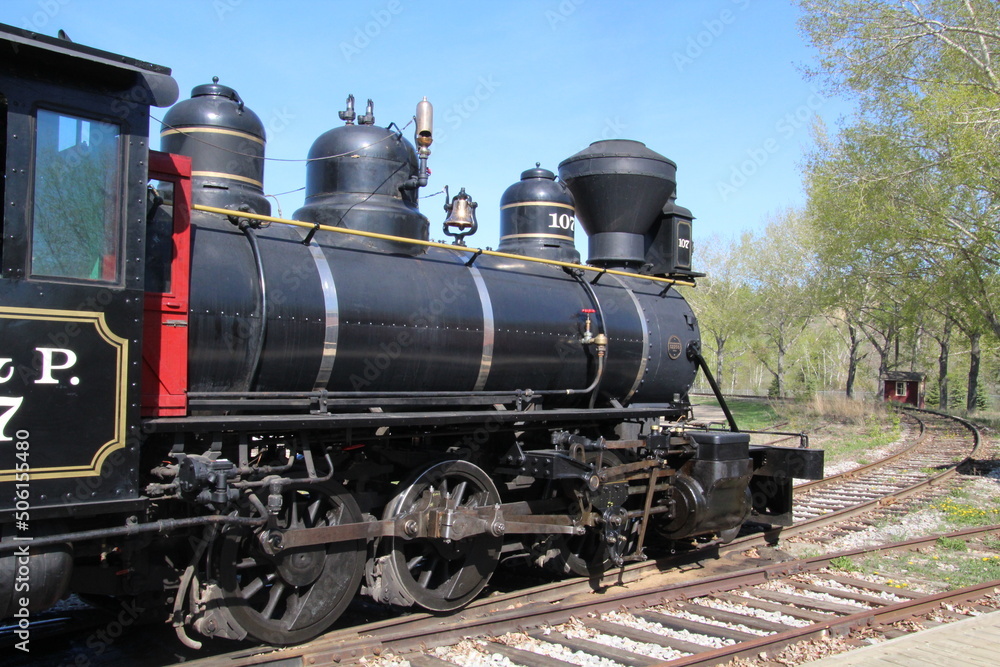 old locomotive, Fort Edmonton Park, Edmonton, Alberta
