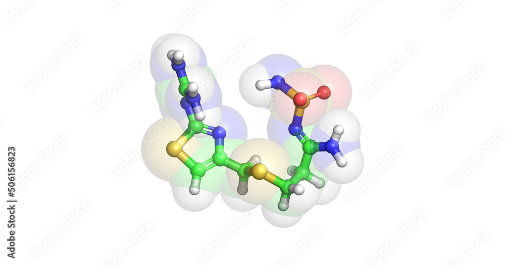 Famotidine molecule, COVID-19 drug Famotidine molecule, COVID-19 drug