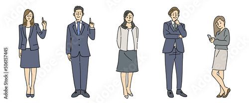 人物おしゃれイラスト素材	