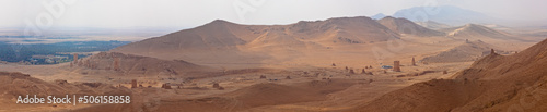 Valley of Tombs Palmyra Syria panorama photo