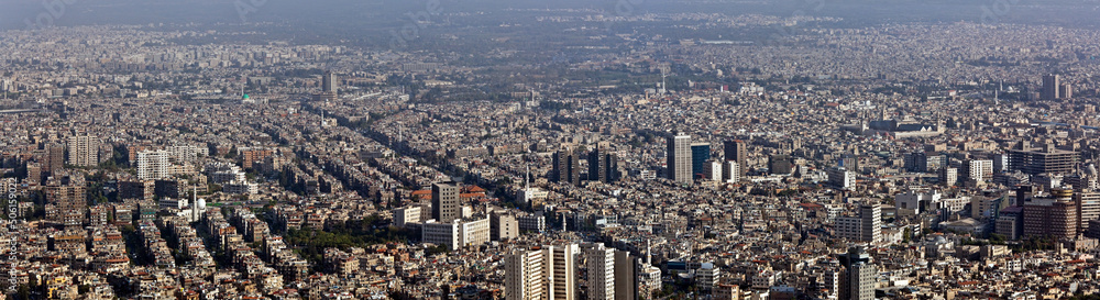 Damascus city Syria panorama