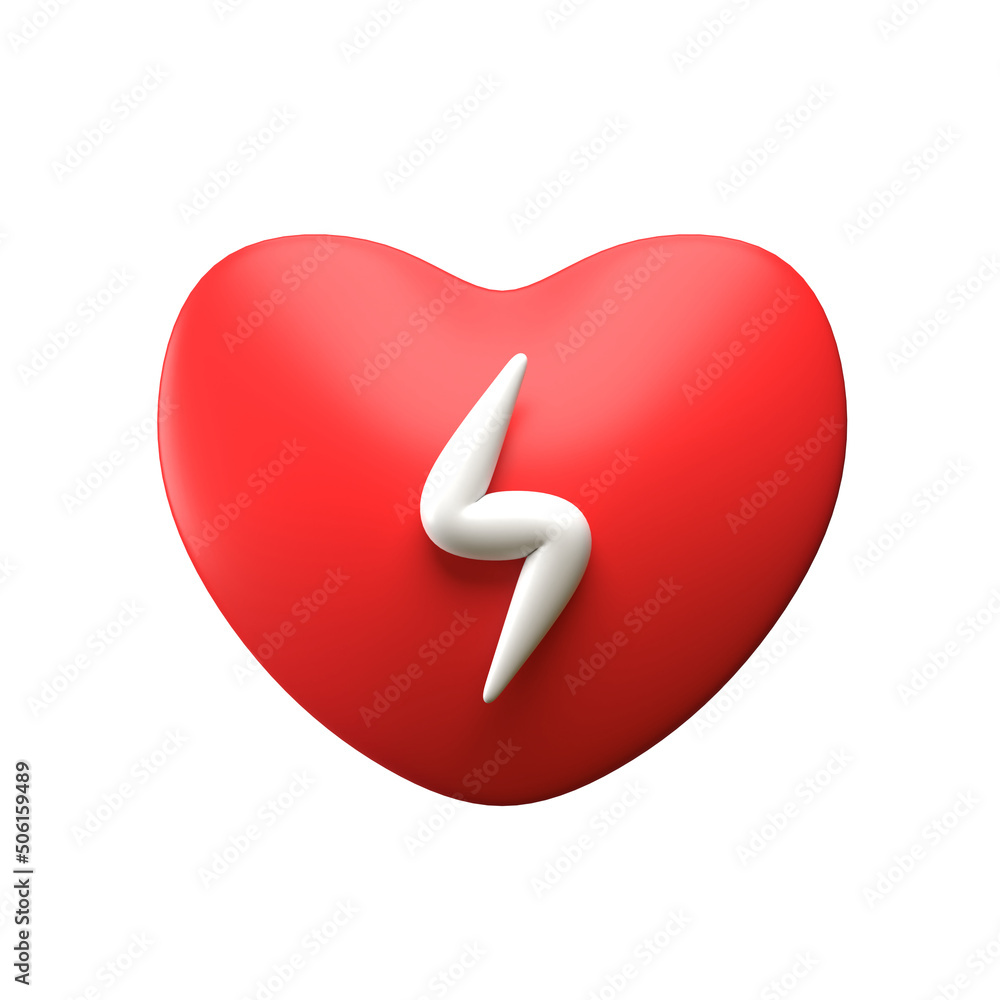 Heart Defibrillator on white 3d Illustration Heart Defibrillator on white 3d Illustration