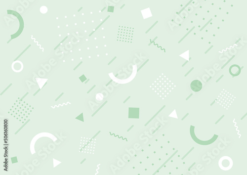 幾何学模様の背景　緑